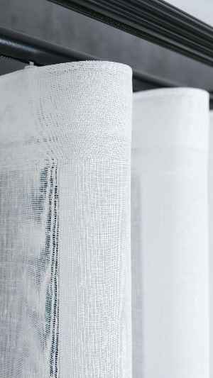 Keten Ekru Sarı Degrade Geçişli Tül Perde, Ağır Gramajlı Premium Seri, Eteği Kurşunlu