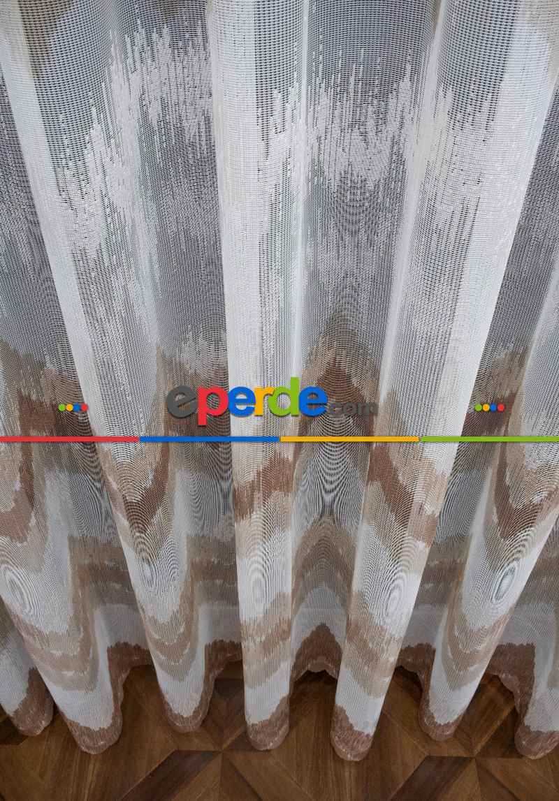 Harmony Tül Yeni Tasarım Renkli Kahve Bej Vizon