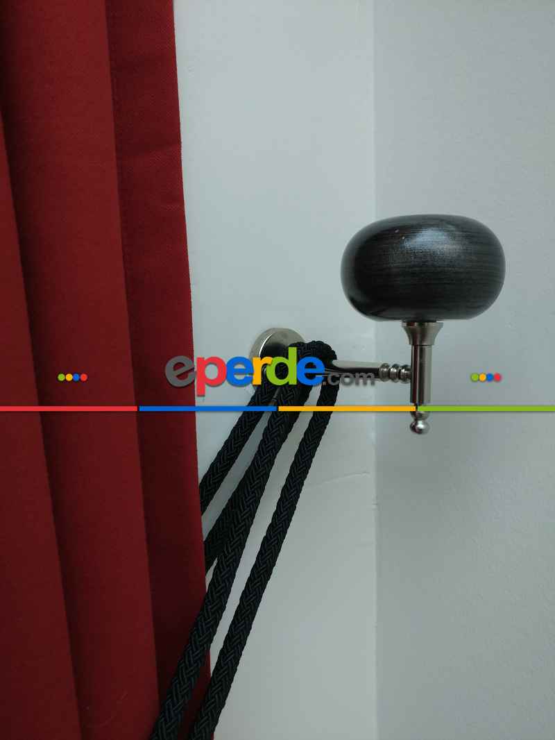 Düz Renk Dökümlü Fon Perde (180)- Kırmızı