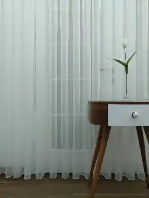 Perdeks Home Tül Perde 10 Lux Series- Ekru - Kurşunlu Tül