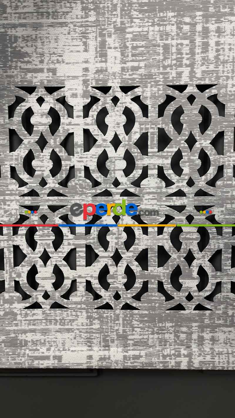 Oturma Odası - Premium Kalite Lazerkesim Desenli Stor Perde-2023