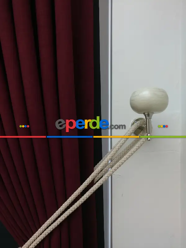 Düz Renk Dökümlü Fon Perde (150)- Bordo