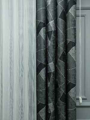 2021 Sezonu - Tül Dikey Zebra Perde - Fon Kumaşlı Tül Dikey Perde - Stor Tül Perde Hepsi Birarada- Gri Açık-gri Koyu-ekru