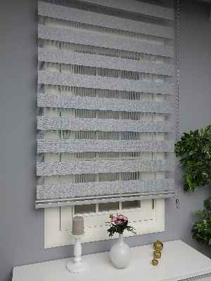 Gri Perle Home Düz Zebra Perde