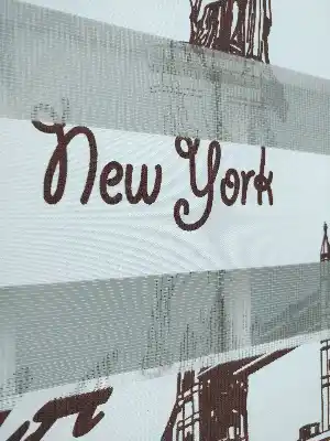 %40 Indirimli !!! Paris Baskılı Zebra Perde 70x200cm- Kahverengi