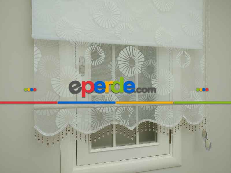 Çiftli Sistem Tül Ve Stor Perde- Krem Açık-ekru