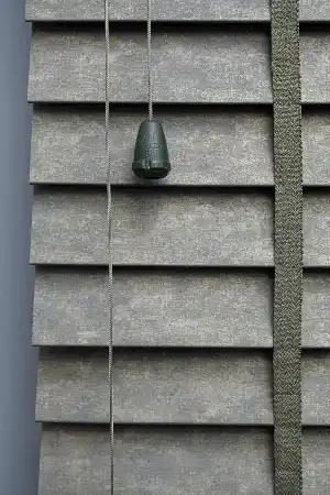 50 Mm Ahşap Jaluzi Perde - Kurdelalı - Redüktörlü- Haki