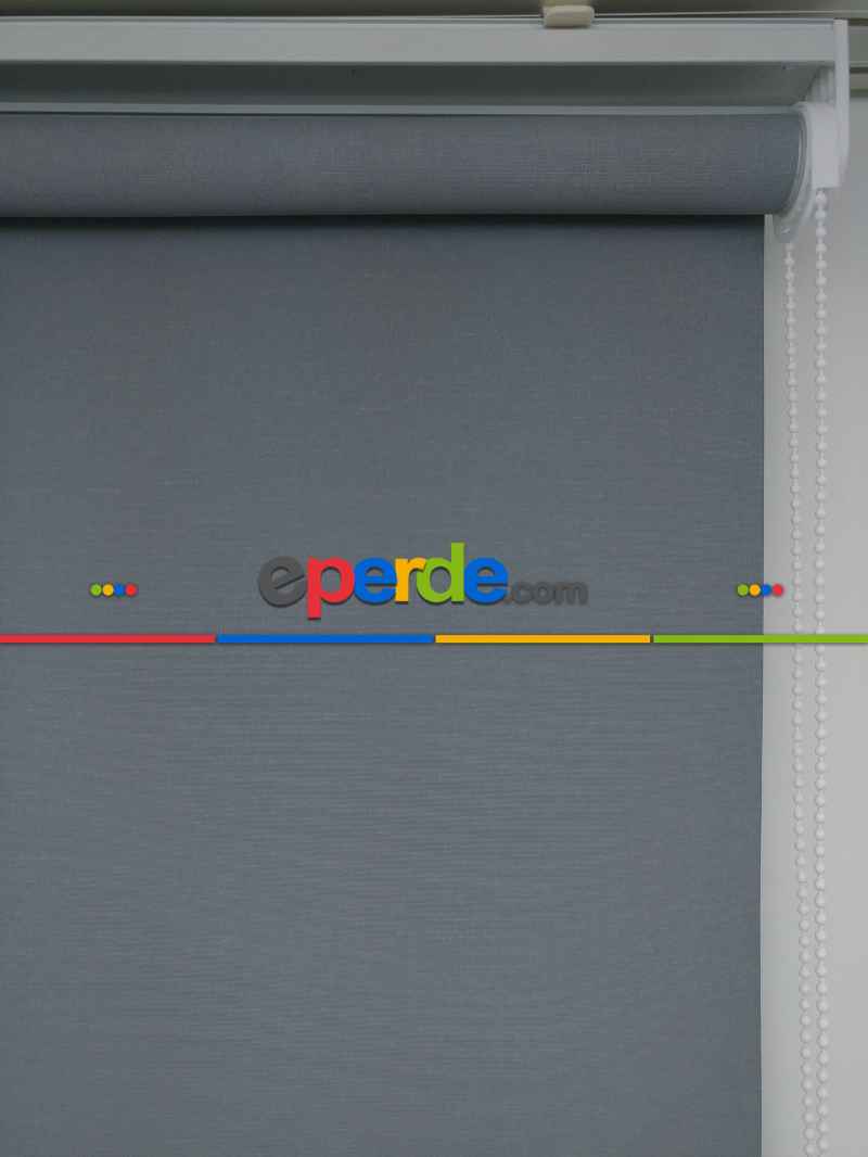 Mutfak Stor - Yıkanabilir Pvc Mat Stor Perde - Gri 1. Kalite- Gri-füme-antrasit