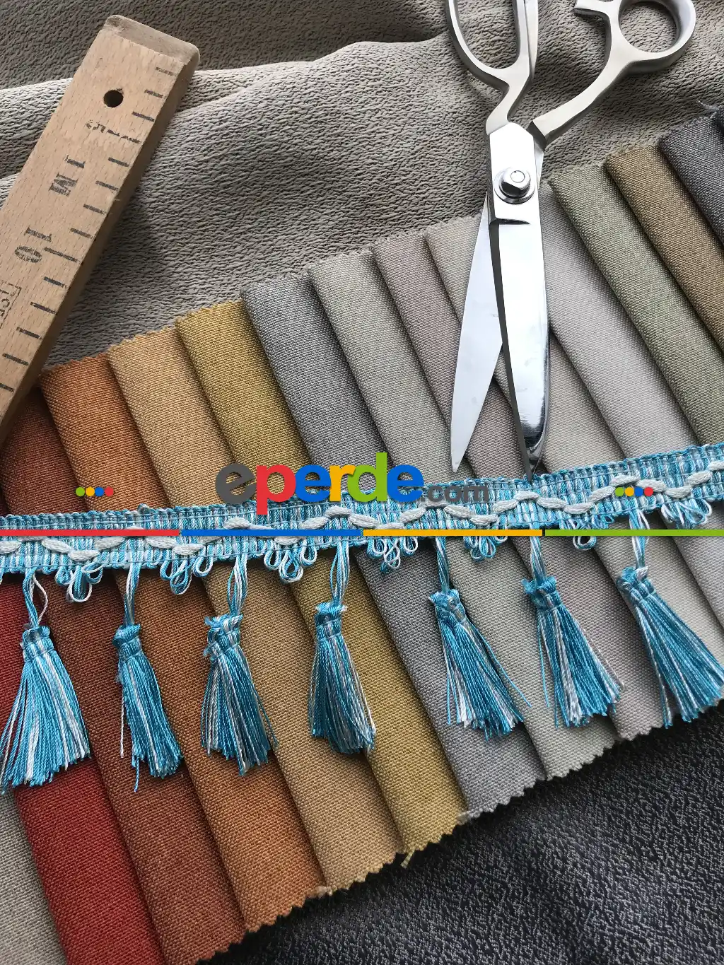 Trend Saçak Serisi Ps-30- Krem-turkuaz