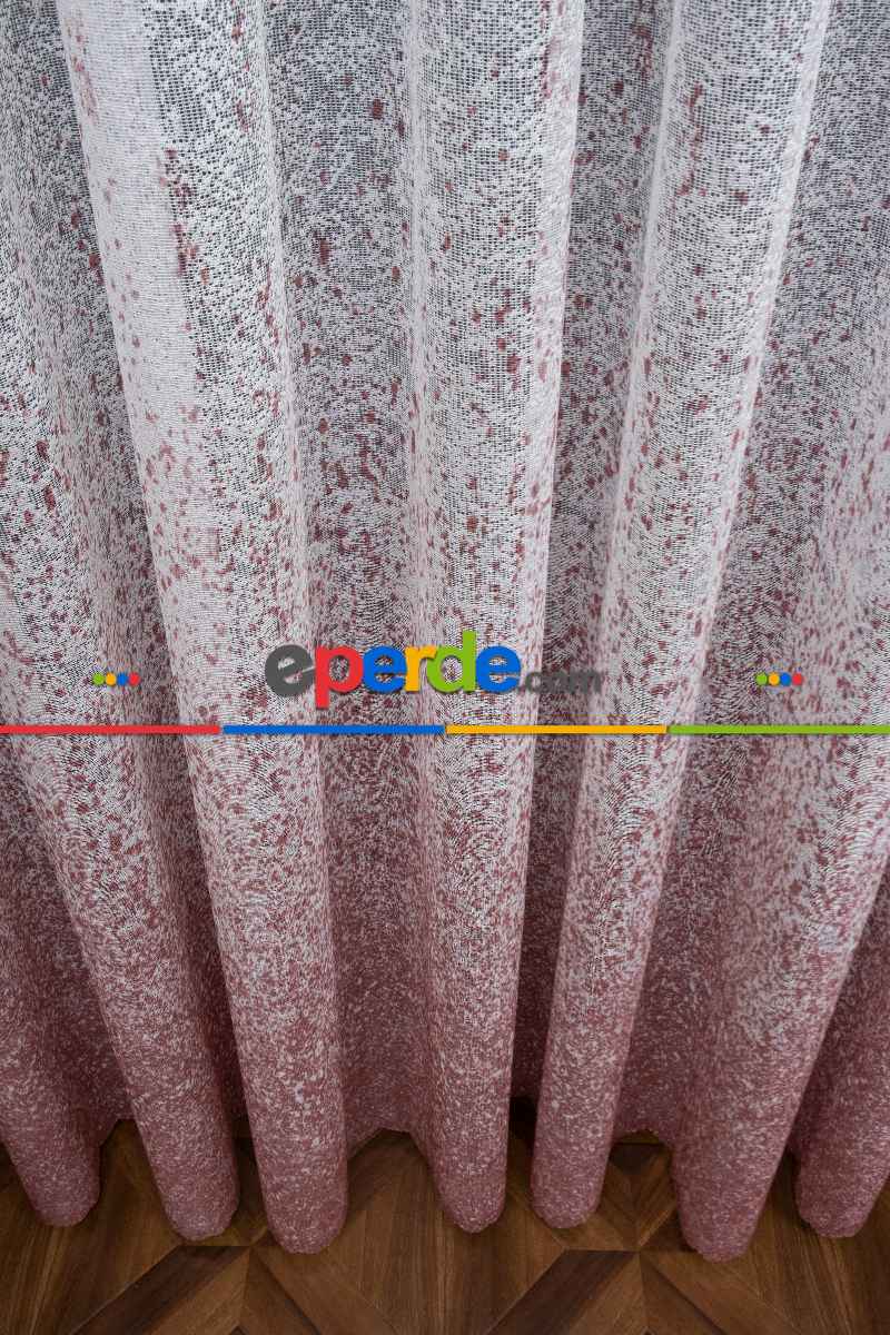 Yatak Odası - Püskürtme Pembe Pudra Tül Genc Tasarım Moda Gülkurusu Tül