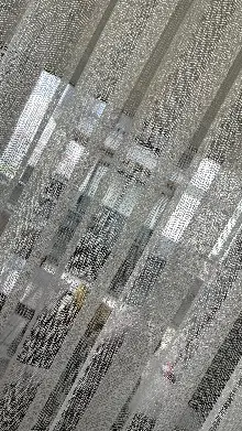 mutfak - Düz Çizgili Tül - İnci Tül - Dönergücü- Ekru