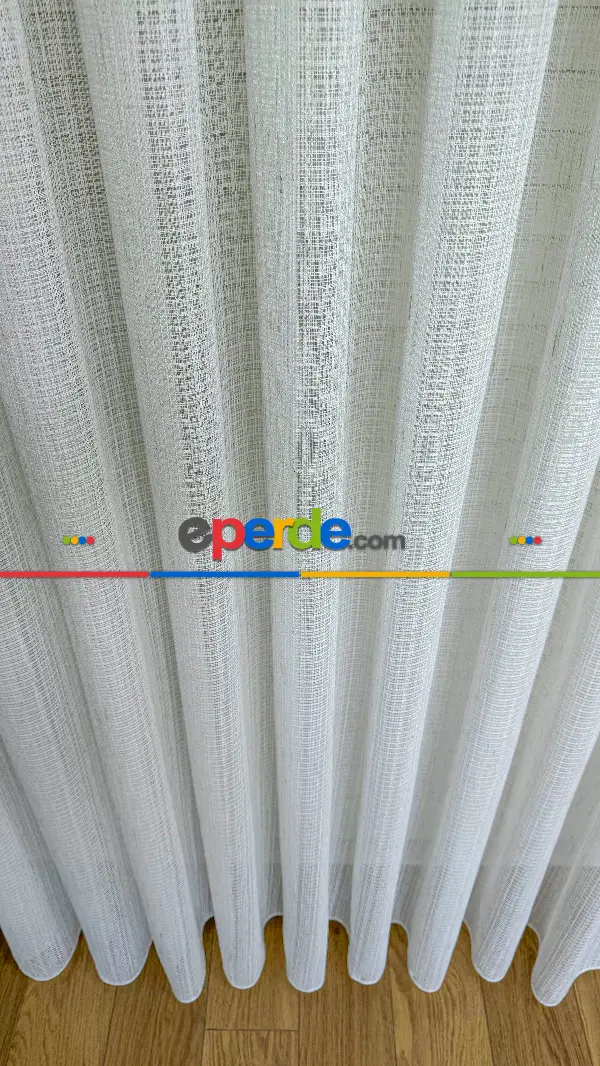 Mutfak Tül Ekru Özel Dokuma, Özel İplik Keten Düz Tül Perde - Ağır Gramajlı Premium