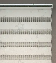 Yıldız Desenli Baskılı Zebra Perde- Çok Renkli