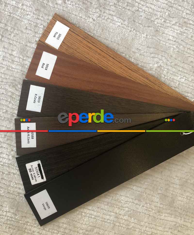 Mutfak - Ahşap Jaluzi Kurdelalı 50 Mm- Beyaz