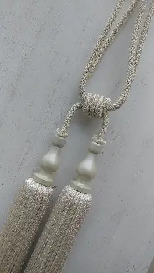 Tassel Krem Braçol Perde Bağı- Krem Açık