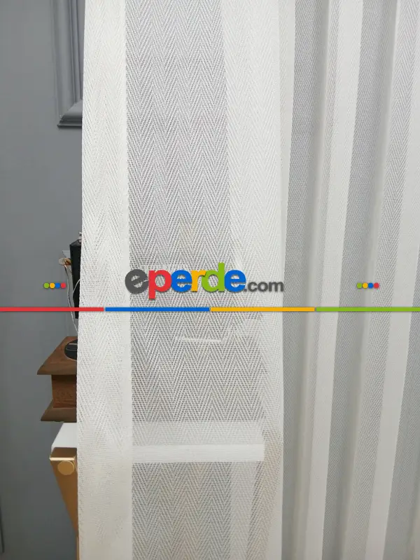 Salon - Exculusive Nergis Ütü İstemez Kırışmaz Sade Tül Perde