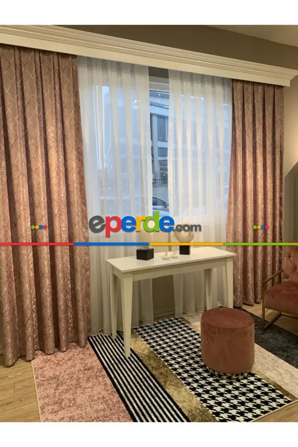 Yatak Odası - Brillant Fon Perde Livalorent Yeni Model Renk Tasarım Kanat Perde Yan Perde