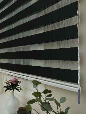 Zebra Perde - Düz Zebra Perde- Siyah