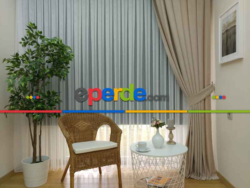 Soft Bej Krem Fon Perde (180)-