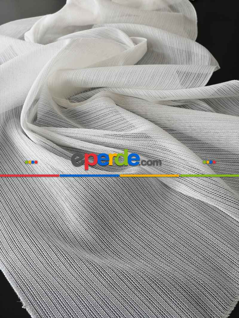 Yatak Odası - Dora Zırh Kapatıcılığı Yüksek Tül Perde - Ekru