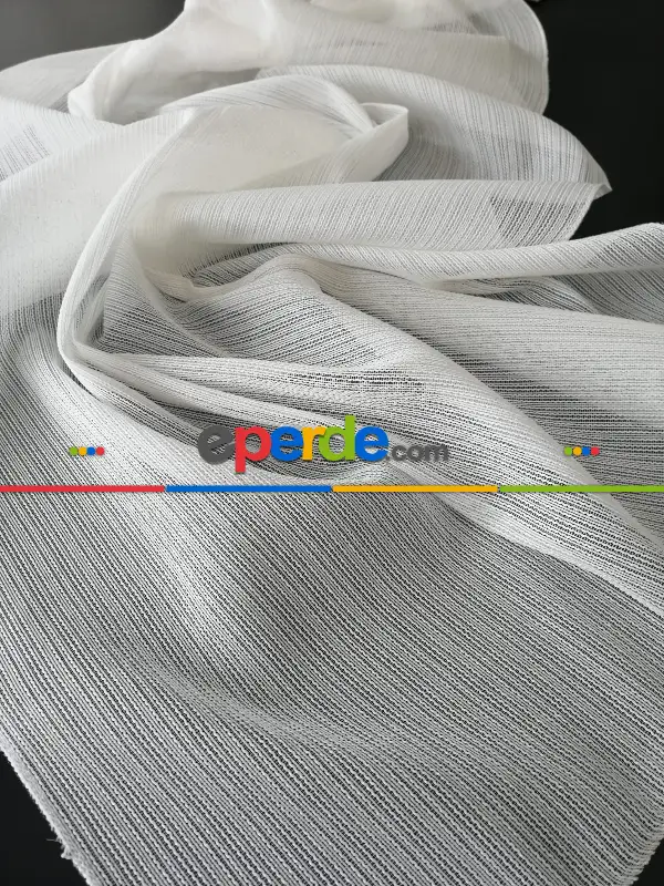 Oturma Odası - Dora Zırh Kapatıcılığı Yüksek Tül Perde - Ekru