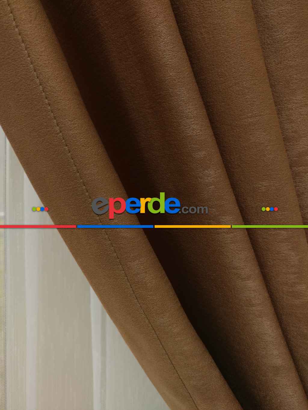 Soft Kakao Rengi Fon Perde Geniş En (285)- Kakao