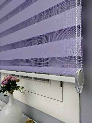 Genç Odası - Perle Home Düz Zebra Perde Mor