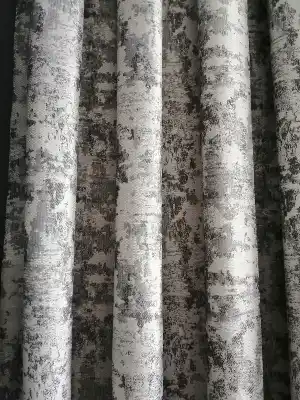 Patine Desenli Gri Desenli Jakar Fon Perde - Gri-füme-antrasit