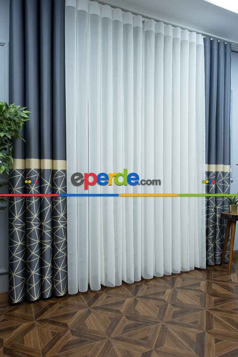 Yatak Odası - Lens Akıllı Dikey Tül Perde Koza-34- Çok Renkli 2