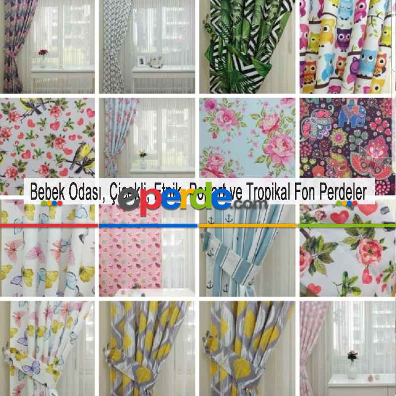 Pembe Çiçekli Patchwork Desenli Fon Perde Evm628 Kumaşı Kalındır Duck Bezi Değildir- Yeşil-Mavi-Beyaz-Pembe