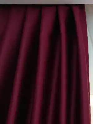Bordo Blackout Düz Fon Perde- Bordo