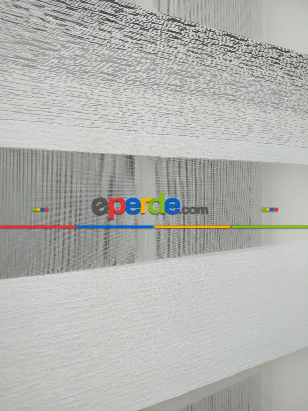 Ekru - Gri Detaylı Zebra Perde 2021 Elit- Gri-füme-antrasit-ekru