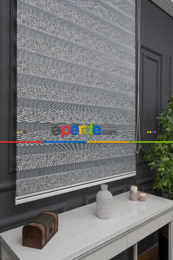 Zebra Perde - Düz Zebra Perde Kalın Dokulu