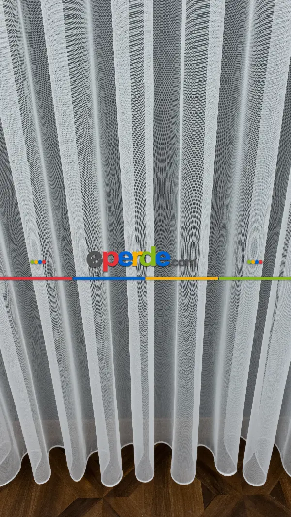 Çocuk Odası - Grek Tül Düz Zemin Dökümlü Ekru Tül- Ekru