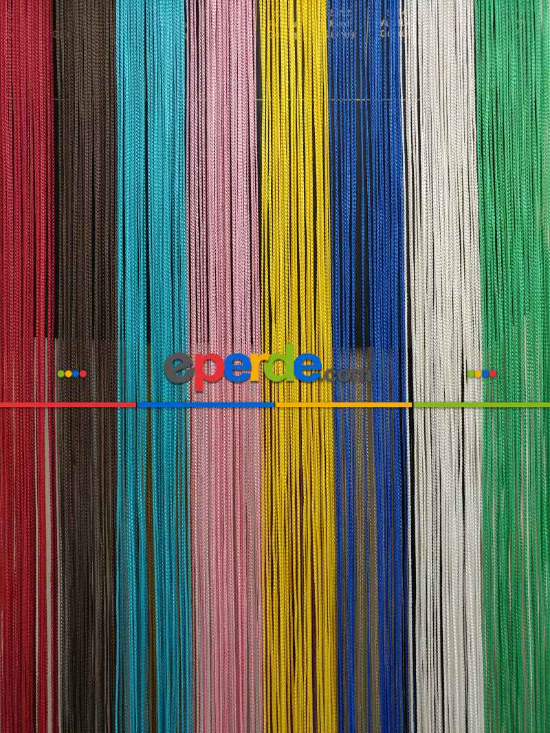 Kahve Rengi İp Perde İnce Zincir Serisi- Kahve