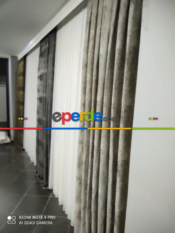 Jakarlı Fon Perde- Çok Renkli 2