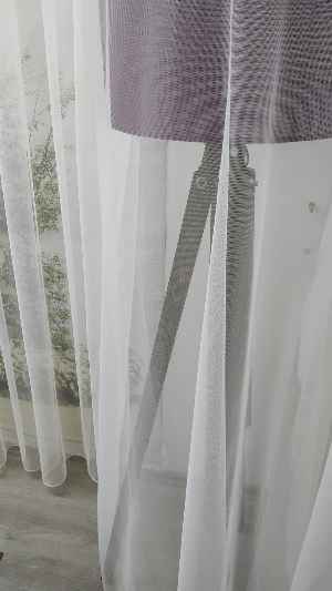 Düz Dökümlü Tül Perde - Ekru- Ekru