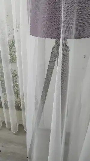 Düz Dökümlü Tül Perde - Ekru- Ekru