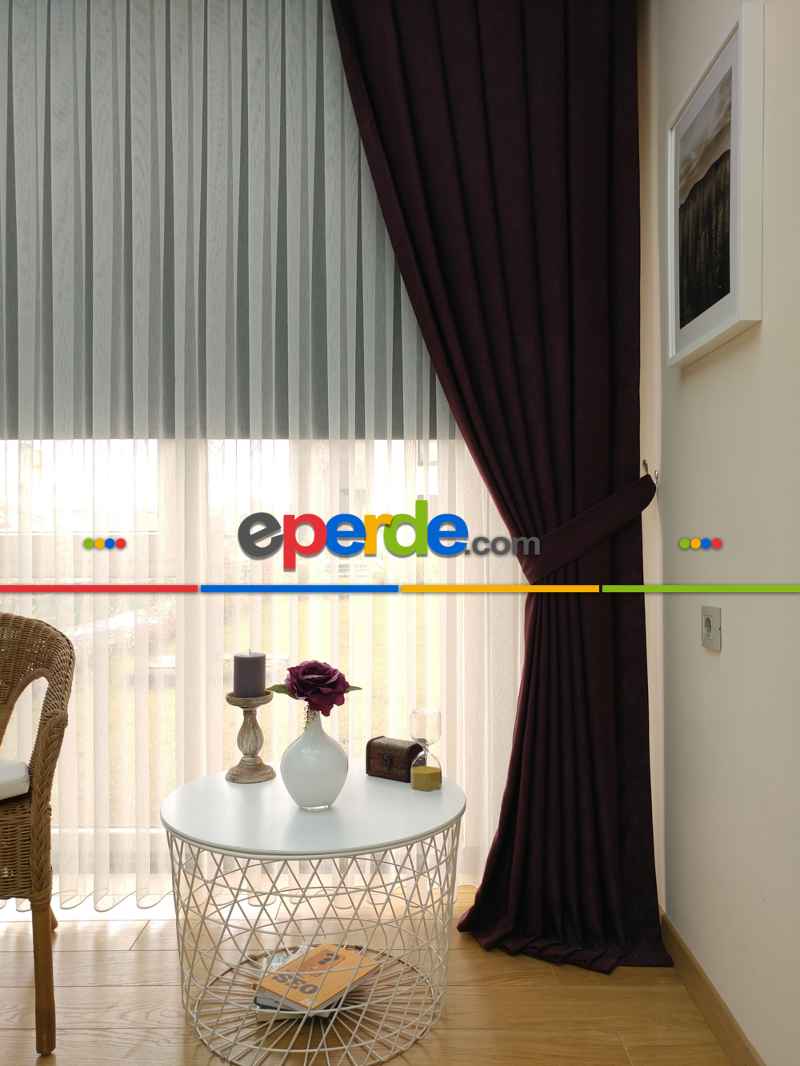 Soft Mürdüm Fon Perde (180)- Mürdüm Koyu