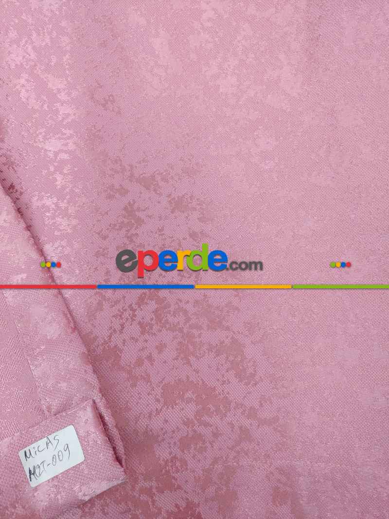 Şeker Pembe Düz Jakar Fon Perde - Gül Pembe