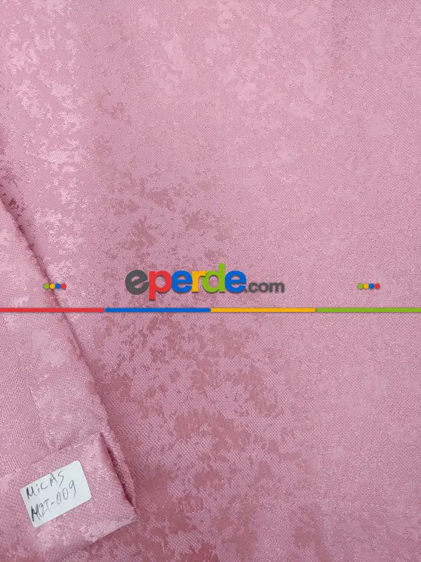 Yatak Odası - Pembe Duz Jakar Fon Perde - Gül Pembe