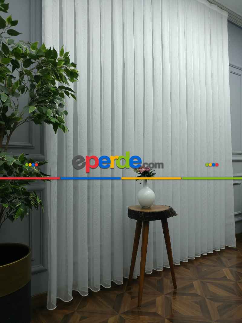 Düz Tül - Zemin Efektli Tül - Zırh Tül - Ütü İstemez- Ekru