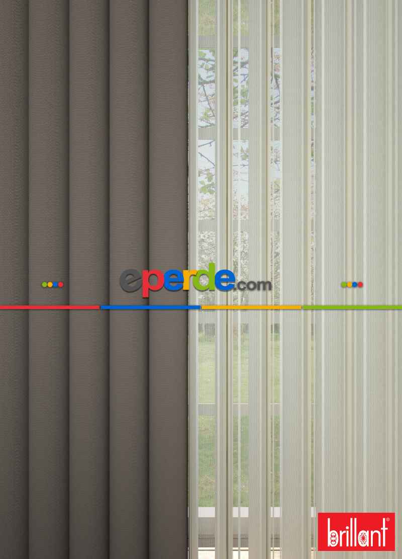 Brillant Akıllı Tül Perde Bronz Kahverengi Renkli Tül Dikey Zebra Perde Düz 1. Kalite