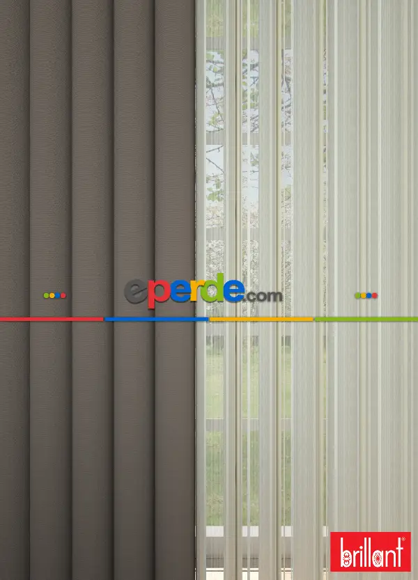 Brillant Akıllı Tül Perde Bronz Kahverengi Renkli Tül Dikey Zebra Perde Düz 1. Kalite