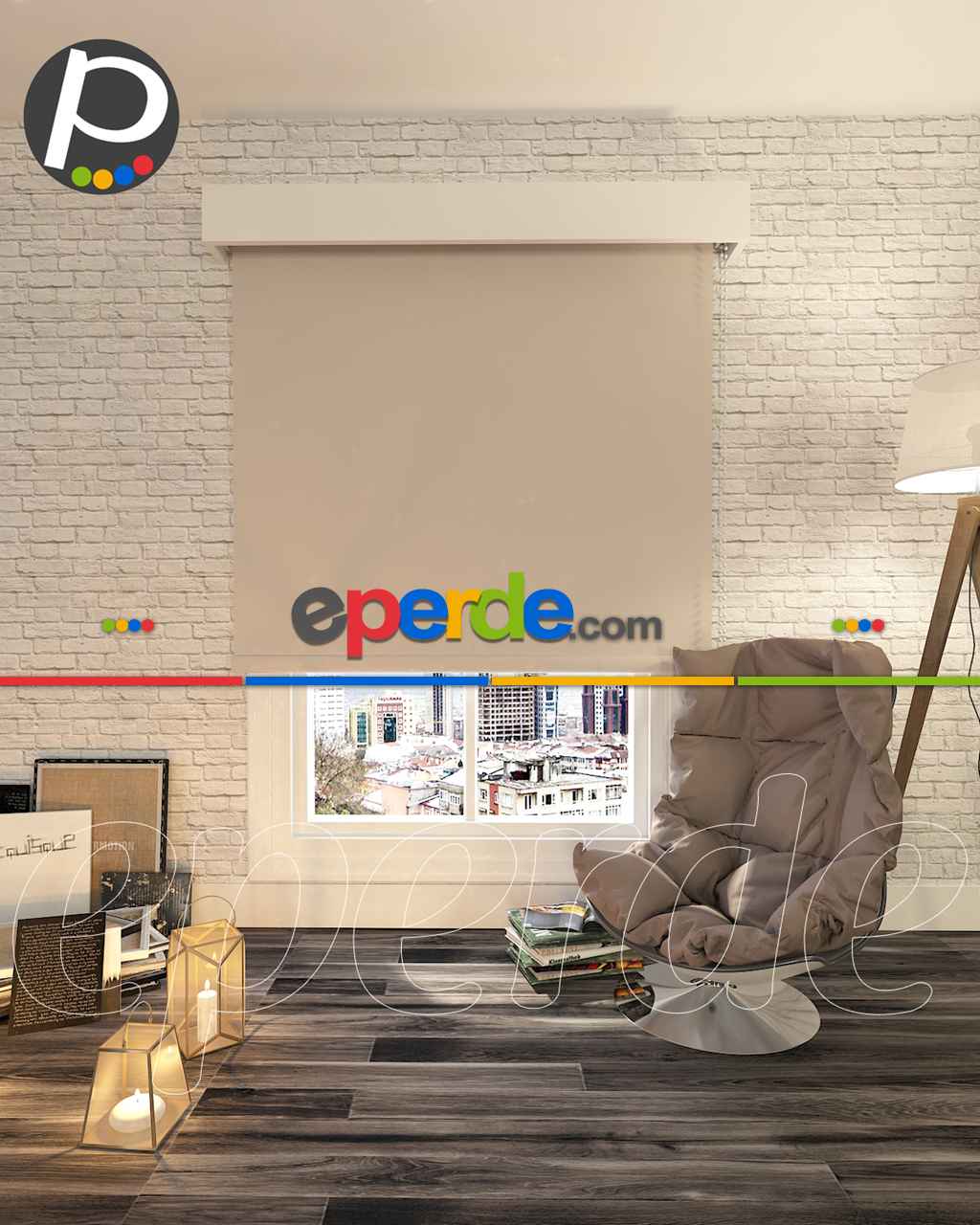 Kum İthal (mat) Stor Perde 1. Kalite- Krem