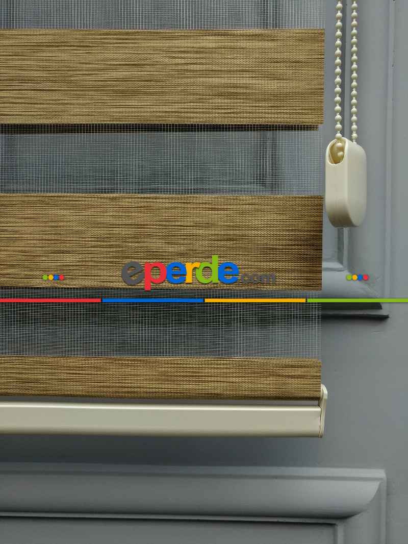 2025 Sezonu - Zebra Perde - Bambu Zebra Perde- Kahve Venge