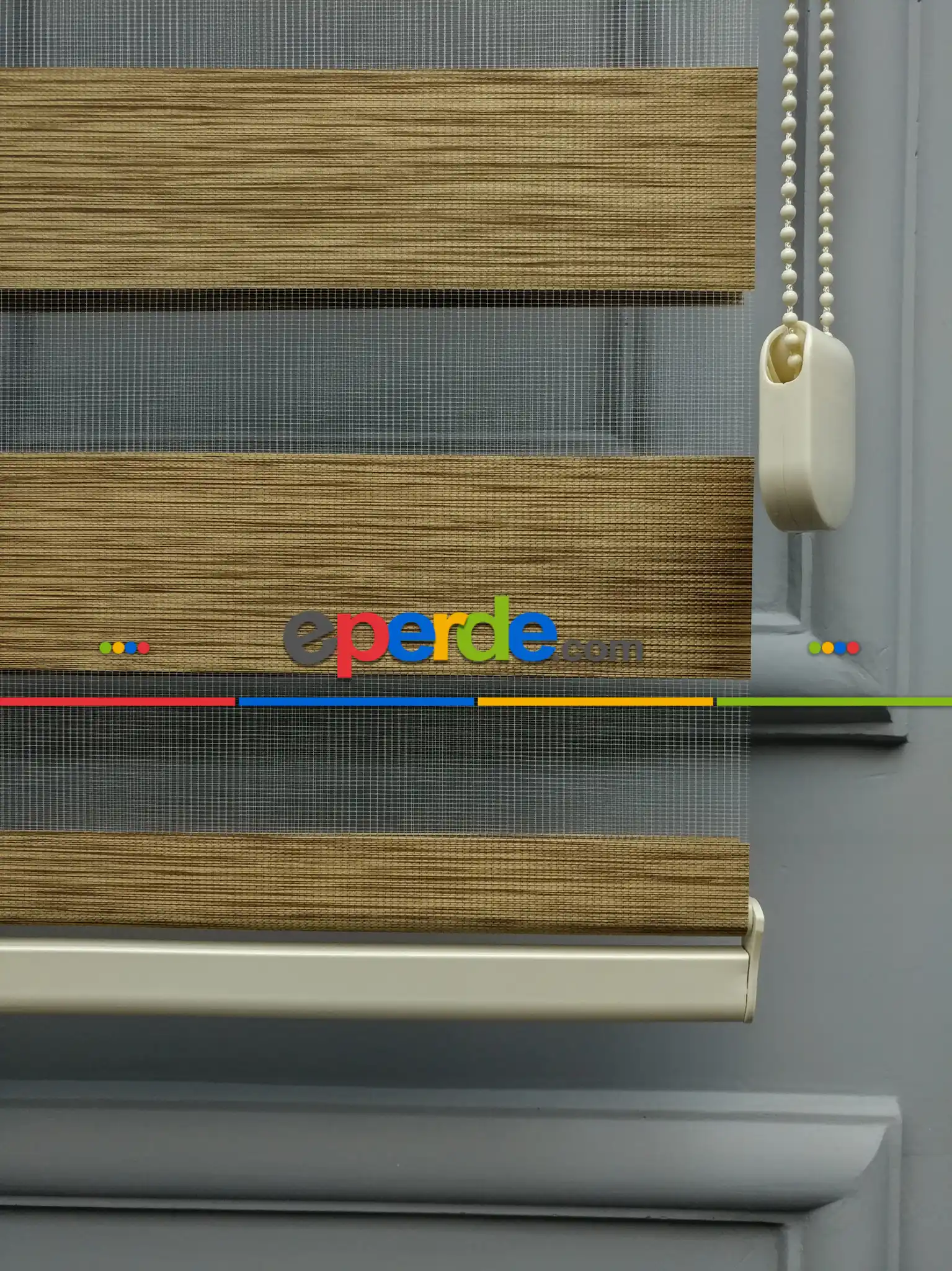 2025 Sezonu - Zebra Perde - Bambu Zebra Perde- Kahve Venge