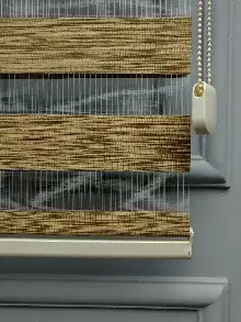 2025 Sezonu - Zebra Perde - Bambu Zebra Perde- Kahve Venge