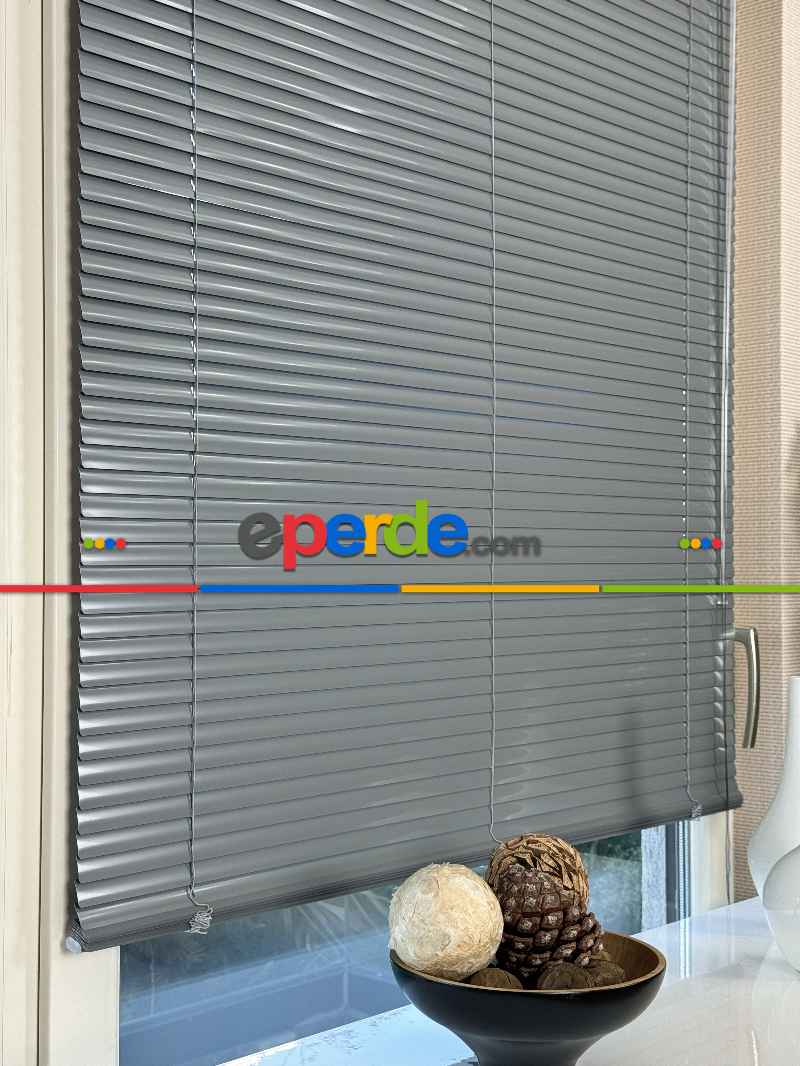 Koyu Gri Antrasit Alüminyum Jaluzi Perde - 25mm