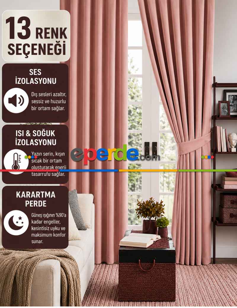 Salon - Pudra Blackout Karartma Perde
